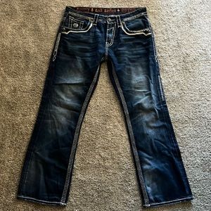 Men’s Rock Revival Dark Wash Jeans